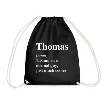 Thomas Définition Cool Nom Dicton Cadeau - Sac de sport léger - noir - Devant