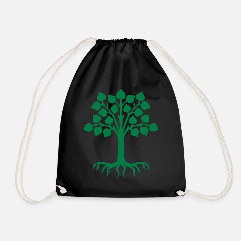Baum Wald Natur - Turnbeutel - Schwarz