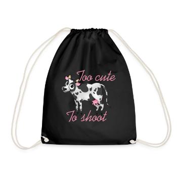 Trop mignon pour tirer - Sac de sport léger - noir - Devant