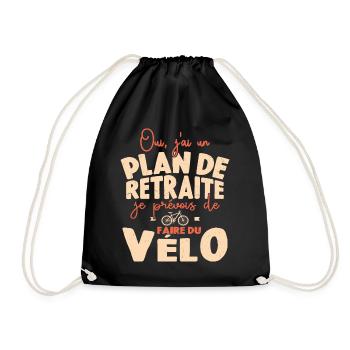 Plan De Retraite Cycliste Retraité Cyclisme Vélo - Sac de sport léger - noir - Devant
