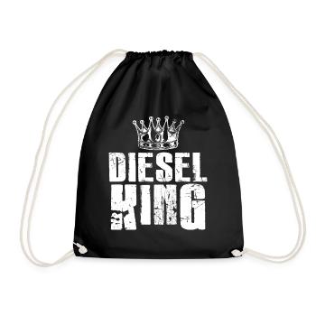 King Design for Diesel Drivers - Drawstring Bag - black - Front
