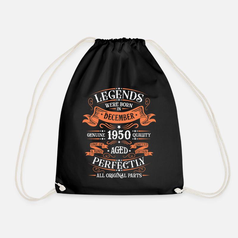 The legends were born in December 1950 gift - Drawstring Bag - black