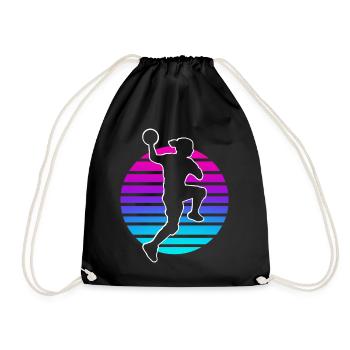 Handball Handball Player Women Handball - Drawstring Bag - black - Front
