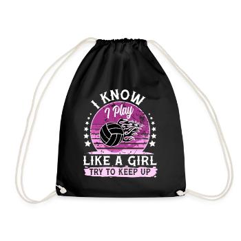 Volleyball - Drawstring Bag - black - Front