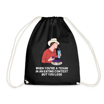 Essenswettbewerb Texas Design für stolze Texaner - Turnbeutel - Schwarz - Vorne