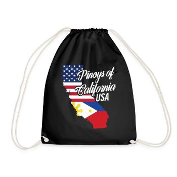 Filipinos of California Design für stolze Fil-Ams - Turnbeutel - Schwarz - Vorne