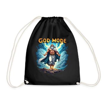 Mode Dieu - Zeus dans les nuages - Sac de sport léger - noir - Devant