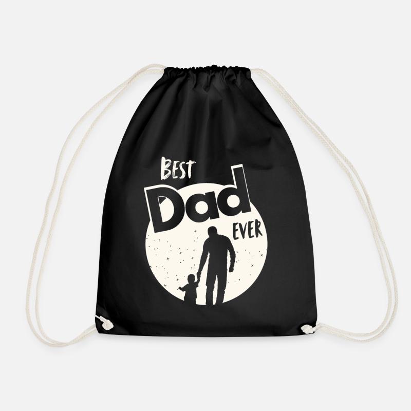 The best dad ever - Drawstring Bag - black