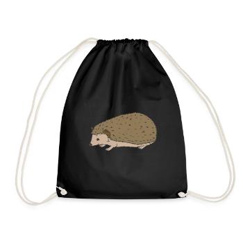Hedgie Hedgehog Anatomy Hedgehog - Drawstring Bag - black - Front