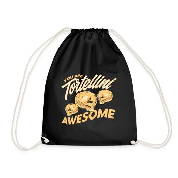 Noodles Noodle Lover Lasagna Spaghetti Gift - Drawstring Bag - black - Front