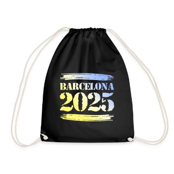 Barcelona 2025 - Turnbeutel - Schwarz - Vorne