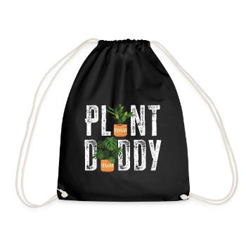 Plant Daddy Zimmerpflanzen Garten Blumen Liebe - Turnbeutel - Schwarz - Vorne