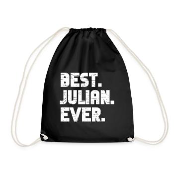 Bester Julian Ever Freund Geschenk Spruch - Turnbeutel - Schwarz - Vorne