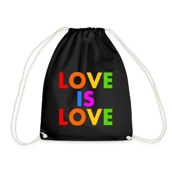 Love is love - Drawstring Bag - black - Front