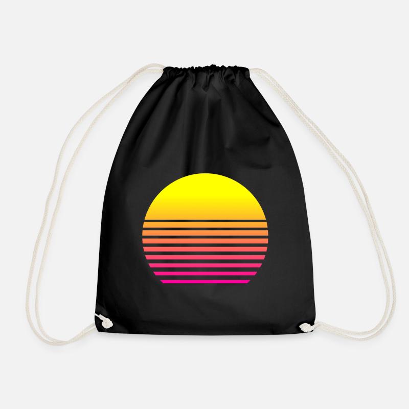 80s Sun - Turnbeutel - Schwarz