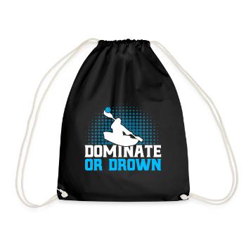 Canoe polo player canoe polo team canoe polo spie - Drawstring Bag - black - Front