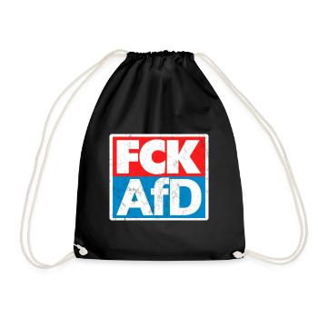 FCK AFD - Turnbeutel - Schwarz - Vorne