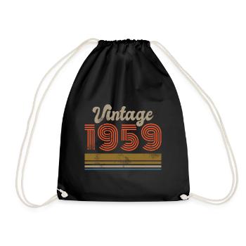 Anniversaire Vintage 1959 Édition Limitée - 1959 - Sac de sport léger - noir - Devant
