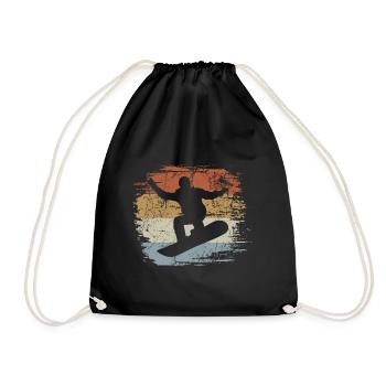 Snowboard, Halfpipe, Sports d’hiver, Ski - Sac de sport léger - noir - Devant