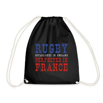 Rugby Perfected In France Rugby - Turnbeutel - Schwarz - Vorne