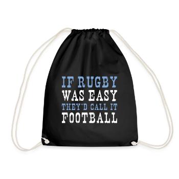Rugby Easy They'd Call it Football Argentina Rugby - Turnbeutel - Schwarz - Vorne
