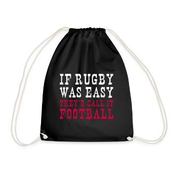 Rugby facile Ils l’appelleraient Football Géorgie Rugby - Sac de sport léger - noir - Devant