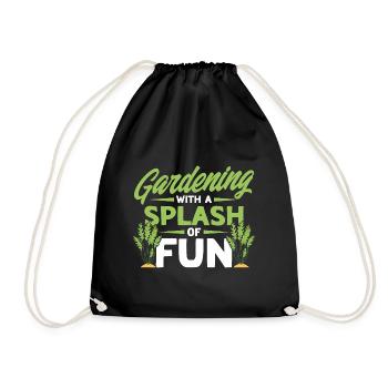 Water gardener gardening with a dash of fun G - Drawstring Bag - black - Front