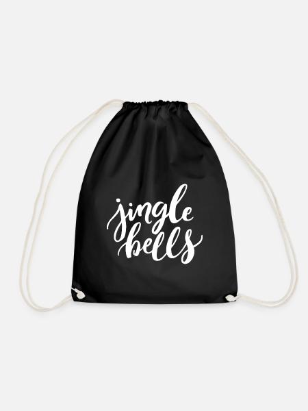 Christmas Jingle Bells Christmas Xmas Gift - Drawstring Bag - black