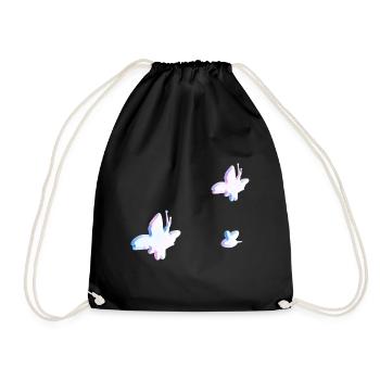 symboles rose trois animaux d’abeilles papillons - Sac de sport léger - noir - Devant