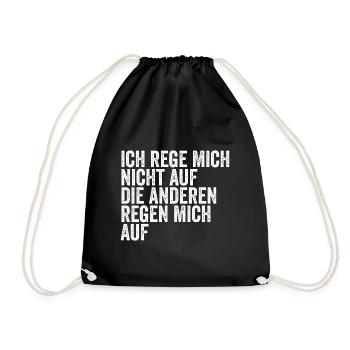 Gelassenheits-Spruch - Turnbeutel - Schwarz - Vorne