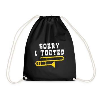 Tooted Trombone - Drawstring Bag - black - Front
