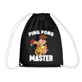 Table Tennis Ping-pong Outfit Table Tennis Player - Drawstring Bag - black - Front
