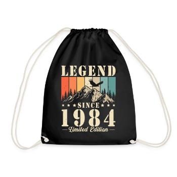 Légende depuis 1984 Vintage cadeau d’anniversaire - Sac de sport léger - noir - Devant