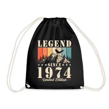 Légende depuis 1974 cadeau d’anniversaire Vintage - Sac de sport léger - noir - Devant