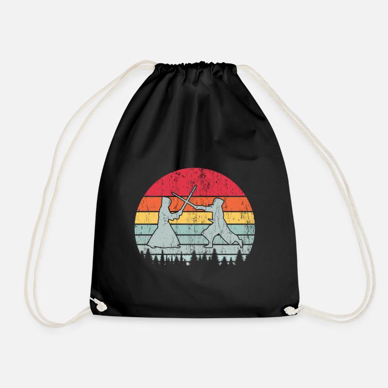 Sport fencing - Drawstring Bag - black