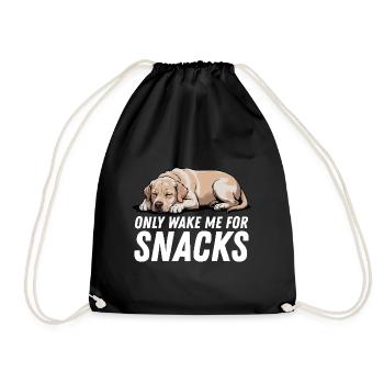 Yellow Golden Labrador ne me réveillez que pour les collations - Sac de sport léger - noir - Devant