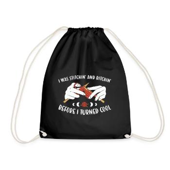 J’étais cousue et bitchin' tricot - Sac de sport léger - noir - Devant