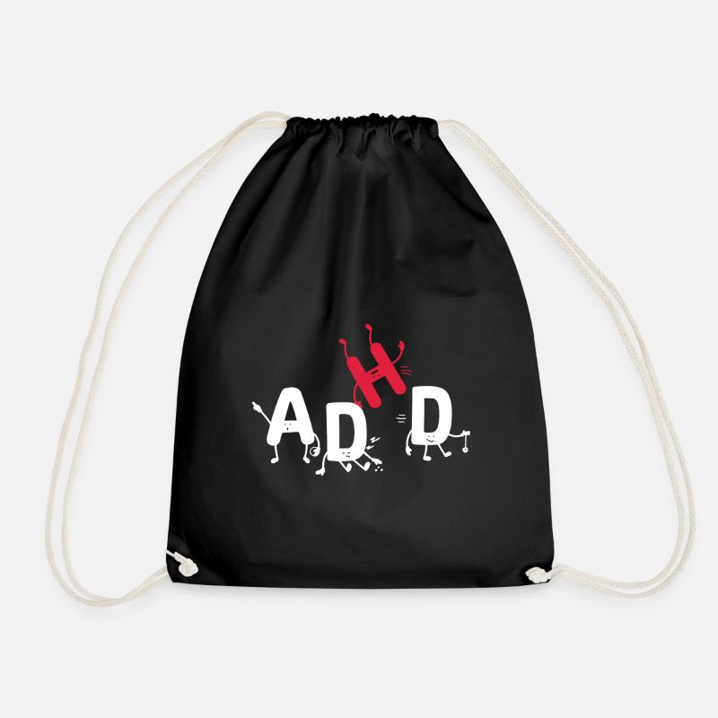ADHD T-Shirts - Turnbeutel - Schwarz