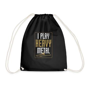 Trombone I Play Heavy Metal Gift - Drawstring Bag - black - Front