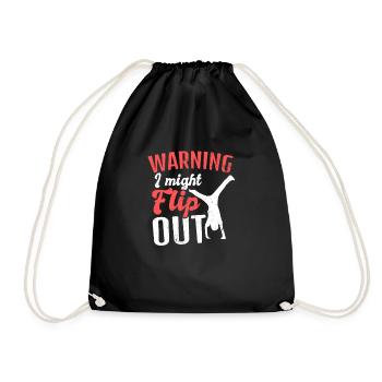 J'aime l'avertissement de gymnastique pourrait basculer le cadeau - Sac de sport léger - noir - Devant