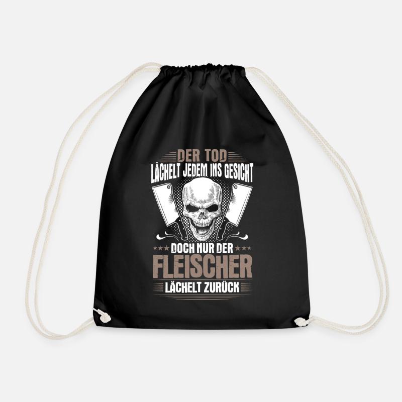 Fleischer Metzger Fleischerei Metzgerei Geschenk - Turnbeutel - Schwarz