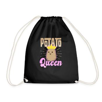 Vegan Potato Potato Queen Gift - Sac de sport léger - noir - Devant