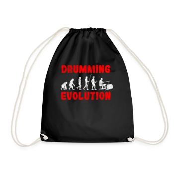 Schlagzeuger Evolution - Turnbeutel - Schwarz - Vorne