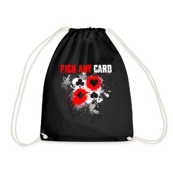 Draw a card of card magic - Drawstring Bag - black - Front