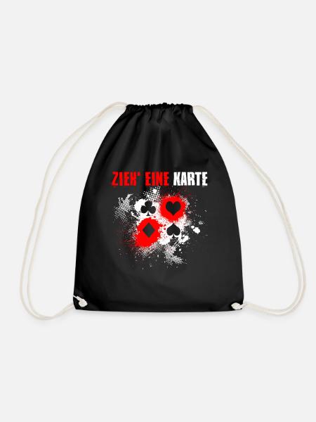 Magie Kartendeck Zauberer - Turnbeutel - Schwarz