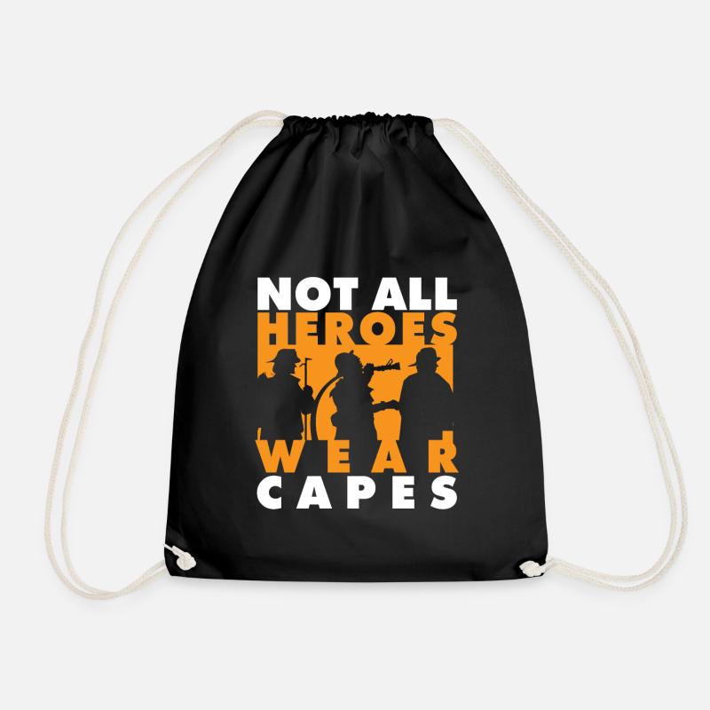 Pompier Tshirt pour les pompiers - Sac de sport léger - noir