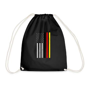 Cadeau de drapeau américain - Sac de sport léger - noir - Devant