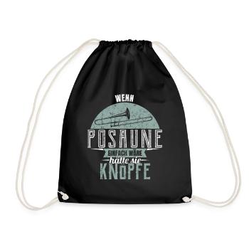 Trombone Trombone Tromboniste Laiton Cadeau - Sac de sport léger - noir - Devant