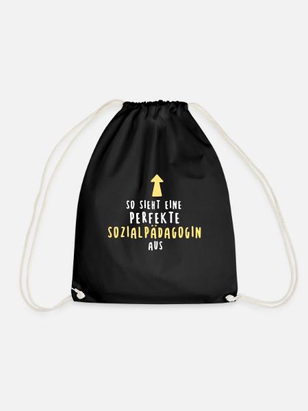 Sozialpädagogin Soziale Arbeit Sozialpädagogik - Turnbeutel - Schwarz