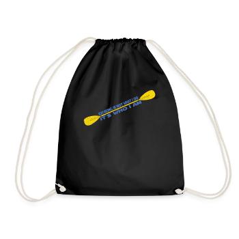 Kayaking Tshirt Kayak - Drawstring Bag - black - Front